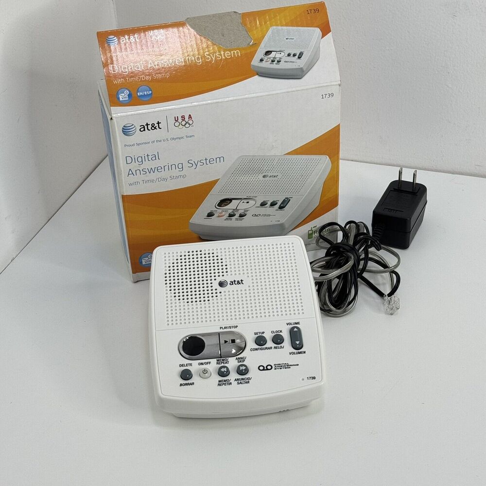 AT&T 1739 Digital Answering Machine System - working condition.
